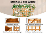 Garden Bed with Trellis, 72 Inch Height Metal Planter Box with Trellis 36622566