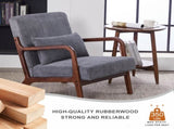 Mid-Century Modern Accent Chair, Arm Chair Living Room Chairs Pillow Upholstered Reading Chair 15543398