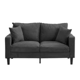 57 " High Resilience Loveseat Sofa, Wooden Frame 2 Seat Sofa, Comfy , Small Space Saving Modern W2297P264503