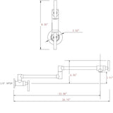 Pot Filler Faucet Wall Mount,Commercial Kitchen Faucet Folding Stretchable with Double Joint Swing T3177P277526