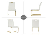 Modern Dining Chairs with Faux Leather Padded Seat Dining Living Room Chairs Upholstered Chair with W210127292