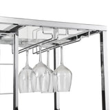 ZNTS Bar Cart Kitchen Bar&Serving Cart for Home Glass Holder and Wine Rack, 3-Tier Kitchen Trolley GHNDT-WRK1004A