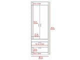 Light Gray 2-Drawer Armoire B062P202116