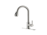 Single Handle High Arc Pull Out Kitchen Faucet,Single Level Stainless Steel Kitchen Sink Faucets 57490800