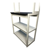 31.5" White and Black color 5-Tier Bakers Rack for Kitchen with Storage, Coffee Bar, Kitchen W1412P230432