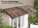 Outdoor Overhang Awning for Sunlight Rain Snow Wind Protection 82845059