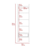 Hamburg Ladder Bookcase, Five Open Shelves, One Drawer B128P148919