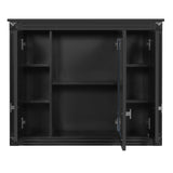 Bathroom Wall Cabinet with Mirror, Wall Mounted Medicine Cabinet with 5 Shelves, Mirrored Door Over N710P252503B