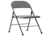 6pcs Elegant Foldable Iron & PVC Chairs for Convention & Exhibition Gray 82959016