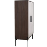 51.2'' Tall Lighted Display Cabinet with Tempered Glass Door, Metal Legs, LED Curio Cabinet, Modern N845P261794D