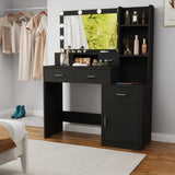 Newly designed smart mirror table with drawers and storage cabinet, table with W1320P147404