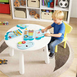 11-in-1 Dinosaur Activity Wall Busy Board Panels-- Wooden Sensory Toy-Blue 29392813