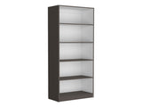 Vinton 4-Tier Bookcase with Modern Storage for Books and Decor, Matt Gray / White B097P167417