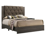 Contemporary 1pc California King Size Bed Bedroom Furniture Tufted Design Headboard Rubberwood 1pc B011P236788