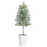 Artificial Olive Tree 8FT with Pot and Moss, Artificial Plants for Home Office Decor T3210P298178