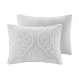 Full/Queen 3 Piece Tufted Woven Medallion Duvet Cover Set B035129155