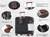 4-Piece Luggage Set with USB Charging Ports - 20in Carry-On 28in Checked 65751431