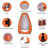 ZNTS 1-2 Person Portable Pop Up Toilet Shower Tent Changing Room Dressing Tent Camping Shelter Orange 11685588