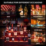 LED Lighted Liquor Bottle Display Shelf, 24 Inch Bar Display Shelf, DIY Illuminated Bottle Shelf W2178P163149