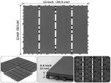 Plastic interlocking decking tiles, 44 packs of terrace decking tiles, 12 inches x 12 inches W5288P452912