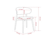 Mid-Century Modern wood feet Dining Chair Stylish Wooden Chairs for Dining Room, W509P316122