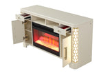 TV Stand With Electric Fireplace in Beige B00969712