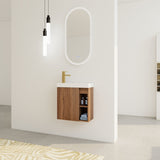 ZNTS 20'' Floating Wall-Mounted Bathroom Vanity with White Resin Sink & Soft-Close Cabinet Door 07639748