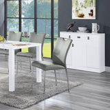 White High Gloss 3-Door Server with Drawer B062P209325