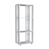 Eco 39" Tall Four-Tier Bookcase, Living Room, Storage Cabinet, Shelves White B070P254756