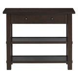 ZNTS TREXM Retro Console Table with Drawer and Two Sturdy Shelves for Entryway, Living Room N715P195561P