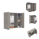 Artemisa Medicine Cabinet, Double Door, Mirror, One External Shelf -Light Gray B07092059