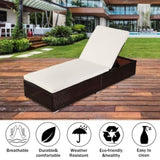Outdoor Leisure Rattan Furniture Pool Bed / Chaise -Brown 23911533