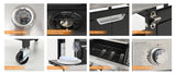 Propane Grill 4 Burner Barbecue Grill Stainless Steel Gas Grill with Side Burner for Outdoor BBQ, W1650P266370