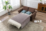 ZNTS 57.5" Orisfur Pull Out Sofa Bed Loveseat Sleeper with Twin Size Memory Mattress for Living Room WF305474AAD