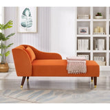 Modern Chaise Lounge Chair Velvet Upholstery W1097124940