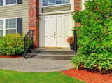 Matte Black Outdoor 2-Step Iron Handrail 88454431