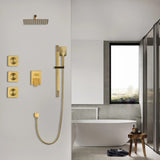 Shower System with Shower Head, Hand Shower, Slide Bar, Bodysprays, Shower Arm, Hose, Valve Trim, W928105126