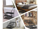 6 Step Ladder with Handrail, Swimming Pool Ladder Above Ground, 660 lb Load Capacity RV Steps with 11737246