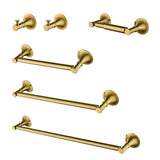 6 Piece Brass Bathroom Towel Rack Set Wall Mount W928P198292