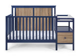 Connelly 4-in-1 Crib and Changer Combo Midnight Blue/Vintage Walnut B022P204837