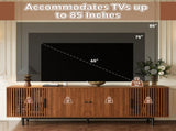 78" TV Stand for TVs Up to 85", TV Console for Living Room, Media Console with Soft-Closing Hinges, N710P510678P