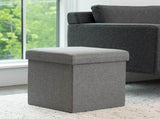 Collapsible Storage Ottoman, Gray, 15 94527423