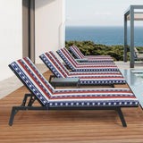 2PCS Set Outdoor Lounge Chair Cushion Replacement Patio Funiture Seat Cushion Chaise Lounge W419P295394