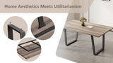 Simple and modern design, 6-person dining table, 62.9-inch rectangular wooden dining table, perfect W1727P241145