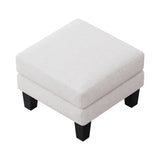 Fabric Ottoman Beige W109741865