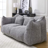 Soft beanbag chair with high resilience foam core for two people. The comfortable square recliner W1996P252274