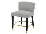 27inch-counterstool, modern design with smooth, light - colored fabricnd circular footrest with N780P224409G