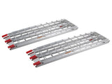 7.5ft 2pcs Heavy Duty Three-section Aluminum Arched ATV UTV Ramps Silver 15080848