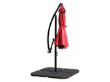 10ft Outdoor Hanging Offset Cantilever Umbrella with Crank - Red 78208910
