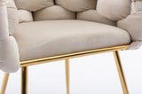 Luxury modern simple leisure velvet single sofa chair bedroom lazy person household dresser stool W1170109311